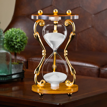 Metal hourglass timer 30 minutes European retro high-end creative gift Office home decoration ornaments