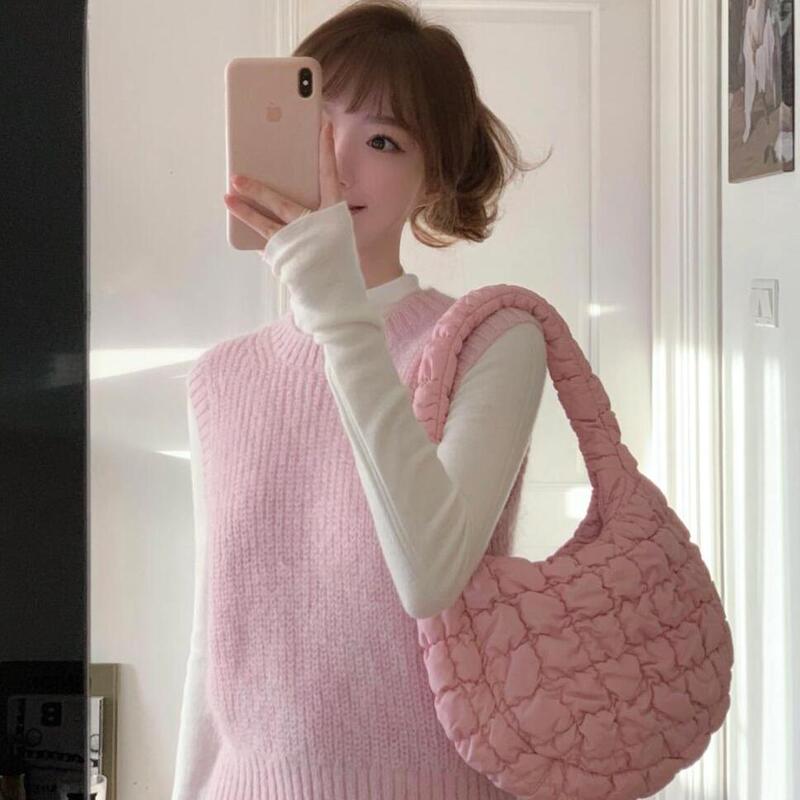Spring 2025 Super Trendy Pink Knit Vest with Top and Wide-Leg Pants, Super Pretty and Unique Two-Piece Set Spring 2025 Super Trendy Pink Knit Vest with Top and Wide-Leg Pants, Super Pretty and Unique Two-Piece Set