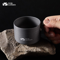 Mu Gaodi 20666010 Outdoor camping portable travel cup Gargle cup Aluminum cup Stainless steel tea cup Mini cup