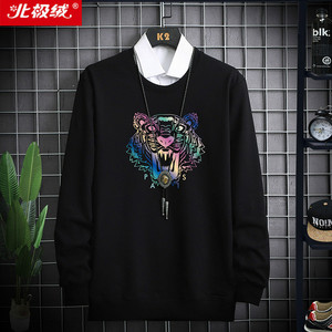 北极绒男士长袖t恤打底衫宽松ins卫衣