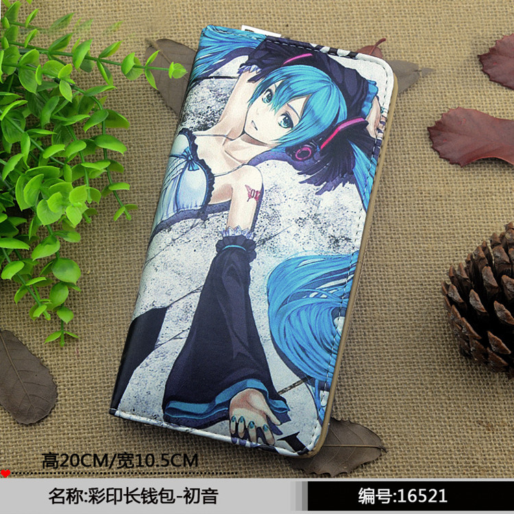 Ví Anime Matter khô Ví nhỏ chôn cất Anime ngoại vi PU Ví lớn Trường tiểu học và trung học hoạt hình Quà tặng ảnh nhãn dán