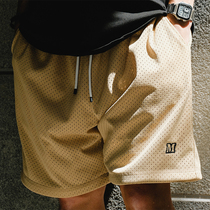 Masterape American street sports casual loose letter embroidery mesh breathable mens and womens basketball shorts