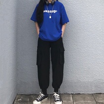 PSO Brand men and women loose 100 hitch Bind Foot Pumping Rope Workout Pants Sports Casual 90% Long Pants