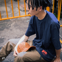 BATTALES HIP HOP STREET DANCE 100 LAP PURE COLOR ROUND COLLAR UNDERSHIRT MINIMALIST LOOSE PURE COTTON COUPLE CASUAL T-SHIRT