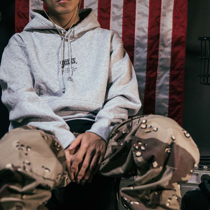 Battles Retro Tide Card Letters Printed Loose Minimalist Multicolored 100 hitch Couple Couple and velvet hooded sweatshirt