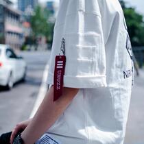 UHUZZ Male And Female Hip Hop Street Dance Deck TEE Military MA1 Inkjet Printed Floating Band Lovers Short Sleeve Loose T-Shirt