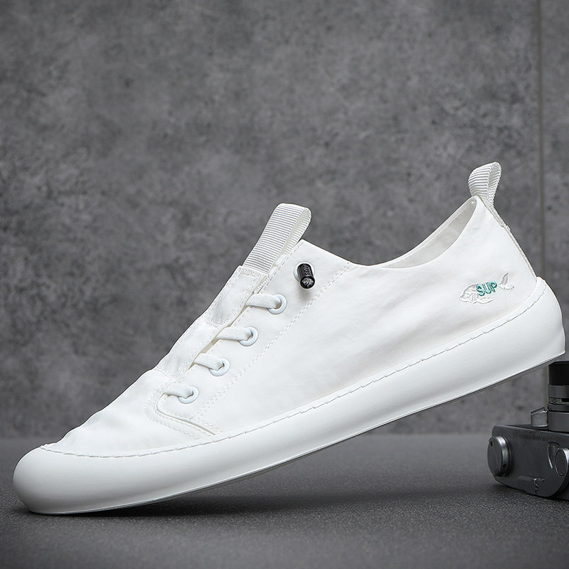 European station 2022 summer new cloth shoes men and foot casual shoes tide shoes Lefu shoes white slab shoes