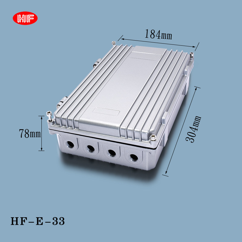 Die Casting Aluminum Waterproof Amplifier Shell Action Power Wiring Shield Case Aluminum Shell E-33 034 78 * 184 * 304mm