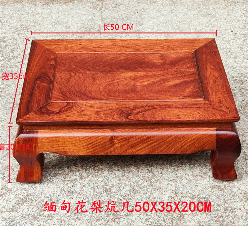 Redwood Myanmar Flower Pear Kang Table with solid wood tatami tatami tables tea table tea table sofa tea table