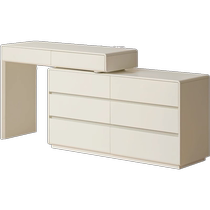 Genji Wood Language Solid Wood Dressing Table Bedroom Simple Retractable Dressing Table Cream Style Drawer Cabinet White Dressing Table