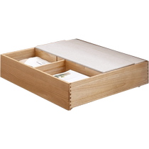 Genji Muyu all solid wood pulley drawer Nordic simple oak bed storage box bedroom under bed storage box