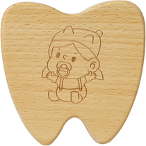 Genji Muyu solid wood deciduous tooth storage box childrens replacement tooth collection box baby fetal hair newborn commemorative box