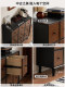 Genji Wood Language Solid Wood Chest of Drawers in Vintage Style, Nine-Drawer Cabinet for Bedroom, Bedside Drawer Cabinet, Home Wall-Mounted Storage Cabinet