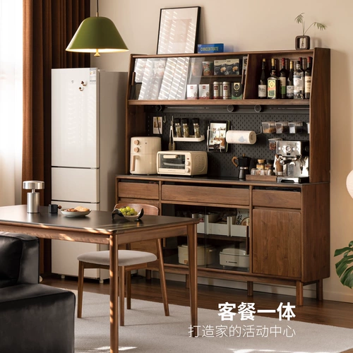 源氏木语 Буфет из массива дерева, светильник из черного ореха, роскошный шкаф для хранения, столовая, домашний шкаф для хранения из шифера