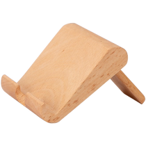 Genji Mu Yu pure solid wood mobile phone holder simple log lazy bedside artifact portable storage desktop ornaments