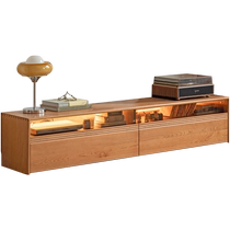 Genji Muyu solid wood TV cabinet modern minimalist home floor cabinet living room cherry wood floor floor storage cabinet