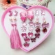 Đặc biệt hàng ngày hoa tai trẻ em mà không xuyên không đau Princess Pearl mặt dây chuyền dài tai clip trang sức cô gái nhẫn - Nhẫn