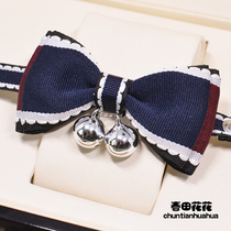  Cat bow tie tie knot dog bell collar pet gentleman Shiba Inu cute cat bear dog bow