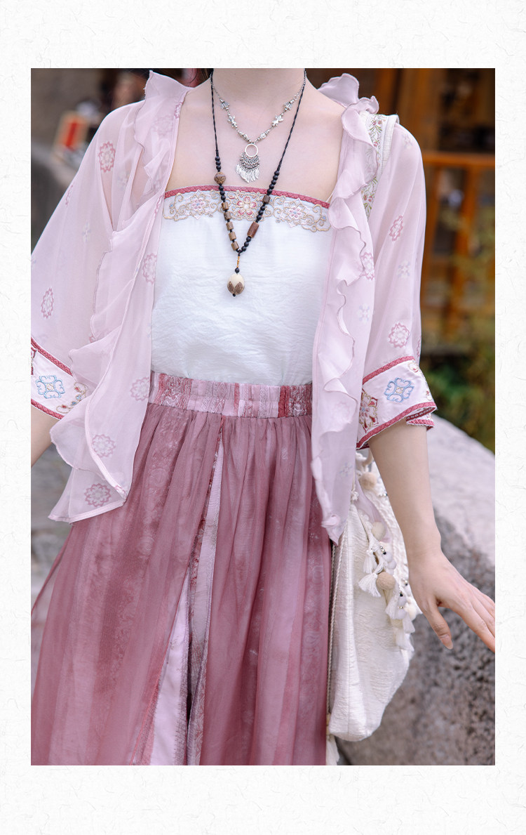 Китайцы одежда наборы 川黛时光：风回南诏 坦领上衣灯笼裤改良汉服国风汉元素套装女夏