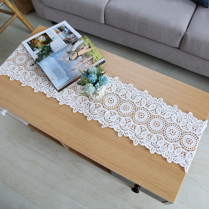 Lace tablecloth rectangular European lace ins home dining table coffee table cover towel photo hollow French lace table flag