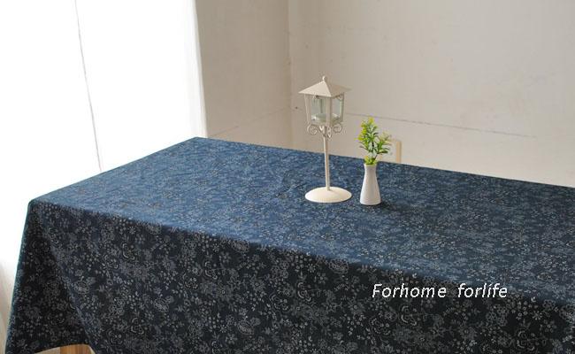 Phong cách Nhật Bản đơn giản hoa màu cotton và khăn trải bàn khăn trải bàn khăn trải bàn có thể được tùy chỉnh phong cách Nhật Bản và vải bàn gió vải - Khăn trải bàn khăn trải bàn hình oval