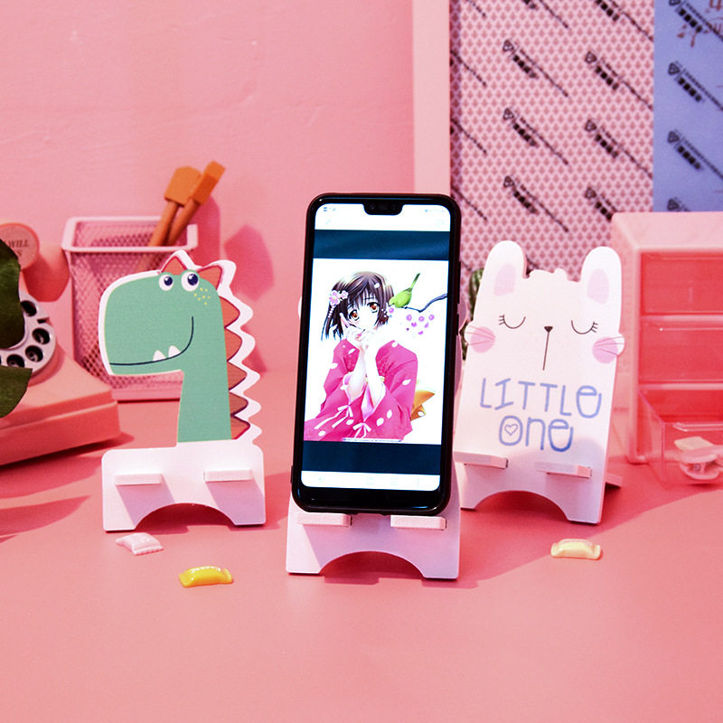 Creative Cartoon Sloth phone Shelf Cute Phone Holder Tablet Shelf Portable Desktop Wooden Phone Rack