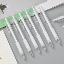 Minimalist transparent paragraph by moving medium pen 0 5mm black office learning writing instrument signing pen stationery