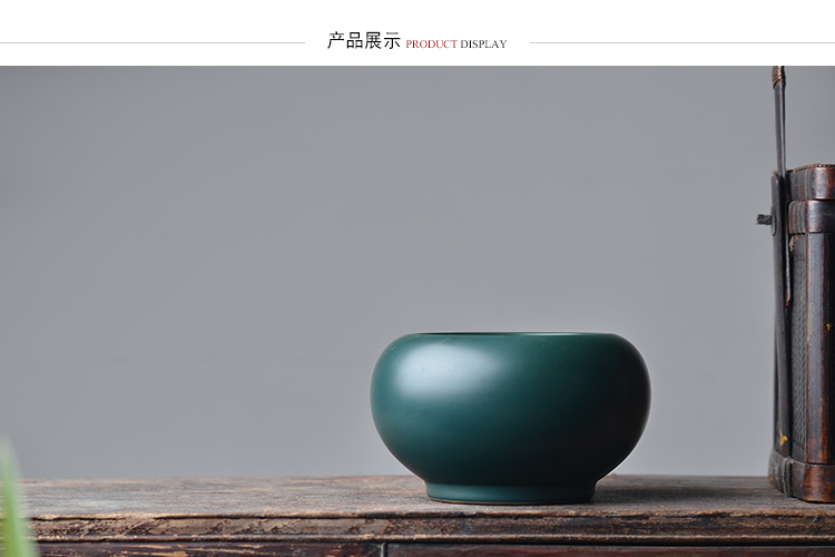 Offered home - cooked at flavour malachite green glaze ceramic water jar is built writing brush washer from jingdezhen porcelain tea set tea by hand