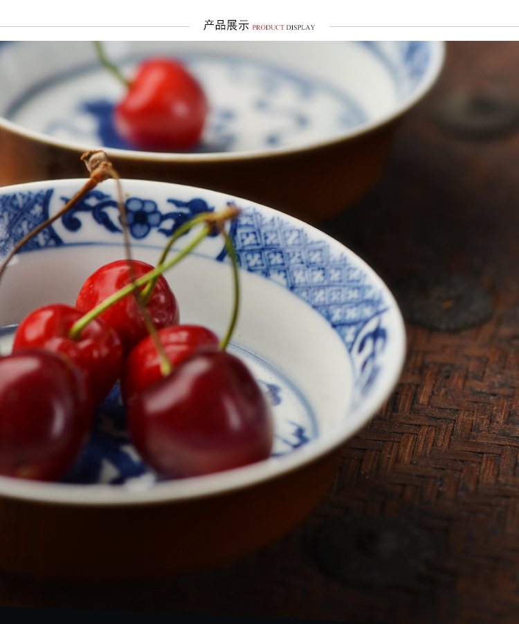 Offered home - cooked at flavour sauce glaze in jingdezhen blue and white lion ball saucer checking archaize ceramic tea set