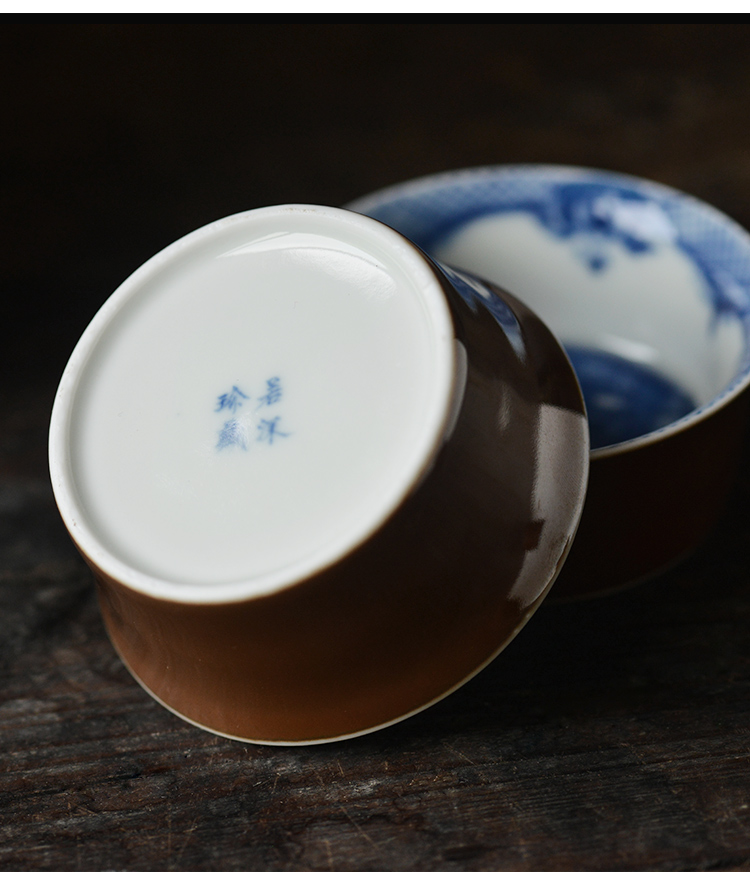 Offered home - cooked at flavour hand - made porcelain cup sample tea cup water chestnuts kung fu tea cups jingdezhen ceramic kung fu tea set by hand