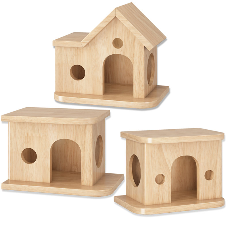 Totoro villa cabinet cage cabin squirrel wooden house solid wood nest wooden house
