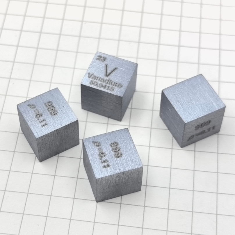 金属钒 周期表型立方体 边长10mm 重约6.05g V&ge;99.9% 170元一块