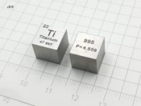 Металлический титановый цикл кубика Длина 10 мм веса составляет около 4,57 г TI ≥99,5%.