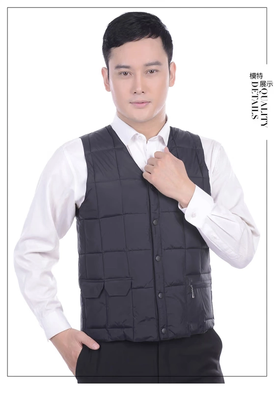Mùa đông dày vest nam ấm áp trung niên cotton vest vest vest cotton áo ba lỗ nam tập gym