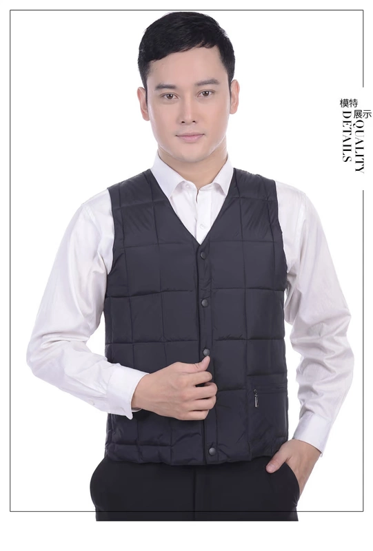 Mùa đông dày vest nam ấm áp trung niên cotton vest vest vest cotton áo ba lỗ nam tập gym
