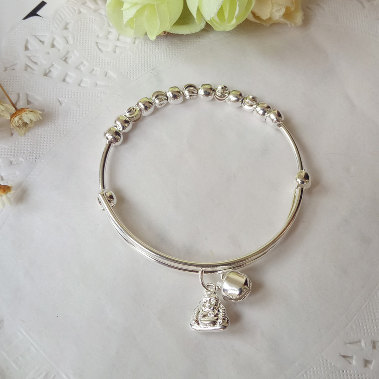 Phong cách dân tộc Vòng đeo tay Phật Guanyin Trẻ em vòng tay người lớn Trang sức đơn giản linh hoạt đẩy kéo hạt vòng tay vòng tay