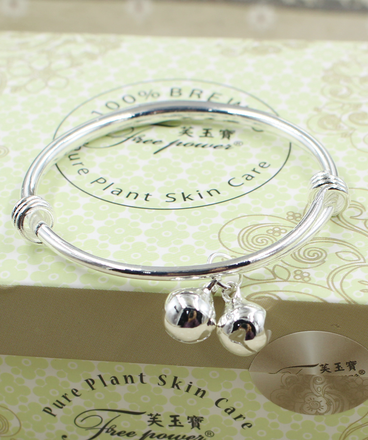 Phiên bản tiếng Hàn của chuông đôi bạc bracelet vòng tay màu rắn hợp lý vòng tay vòng tay trang sức vòng đeo tay một đôi phụ nữ vòng phong thủy