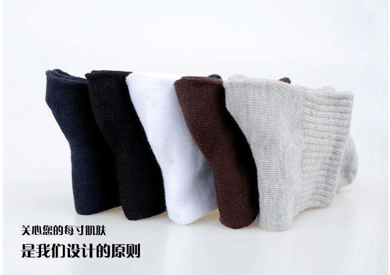 10 đôi vớ nam cotton mùa xuân và mùa hè dày vớ cotton nam khử mùi trong ống thể thao hàng loạt bán buôn vớ xỏ ngón nam