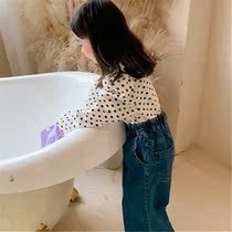 Next win boys jeans handsome loose spring trousers 2021 new female Korean version of the wind