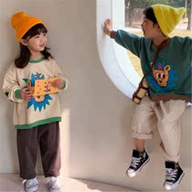 Next win Boys pants Korean version of foreign-style children Hareen pants baby 2021 new autumn casual fashion tide