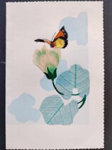 Chaozhou Wheat Straw Painting International Bookstore Old Greeting Card from the Period of Export Earning Foreign Exchange GC-85016