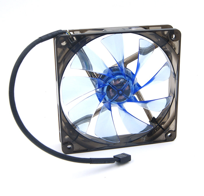 CPU main case cooling fan 12cm 12025 main case fan 4-pin PWM temperature control cooling fan LED