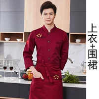 Красный топ + фартук