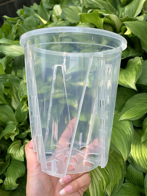 Transparent Control Root Butterfly Lan Special Flower Pot Plastic Breathable Thickened Sea Taro Flower Candle Green Velvet Hollowed-out Green Hills Flower Pot-Taobao
