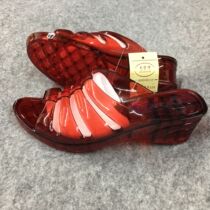 Womens slippers summer crystal bathroom non-slip fashion wear Middle heel heel waterproof one plastic bath transparent cool