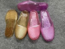 Shiny Crystal Princess Baotou slippers Summer rainy day outdoor Joker lazy person a pedal anti-kicking shoes