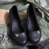 Literary hipster slope heels increase daily outdoor work work small black waterproof rubber shoes Mary Jane girl shoes