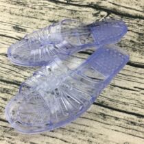 Huang Xing flat slippers at home non-slip leisure Joker crystal glue Mary Jane not smelly foot bathroom slippers