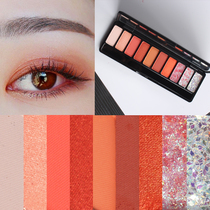Eyeshadow plate 10-color dumb flash pearlescent Hanfu nude makeup ins student parity replacement easy-to-color waterproof eye shadow makeup