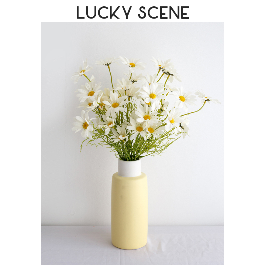 (Auspicious Props) Emulated Daisy Flowers Vines Small Sunflower Flower Vine Fake Flower Living Room Birthday Senteal Decoration Dessert-Taobao